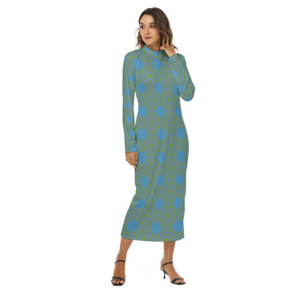 Blue Star Mock Turtleneck Dress