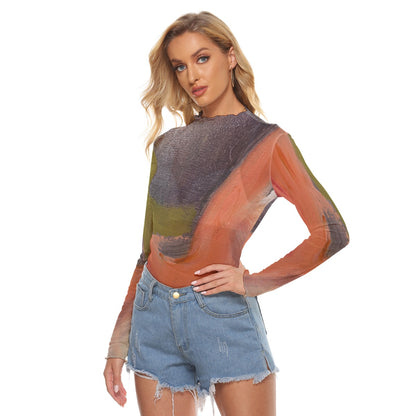 September Sunset Mesh Top