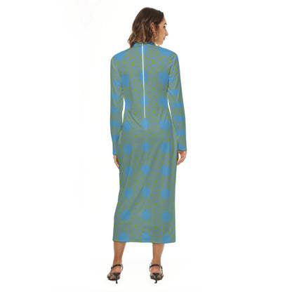 Blue Star Mock Turtleneck Dress