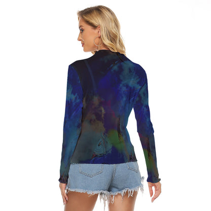 Midnight Reverie Mesh Top - Long Sleeve Mesh Top
