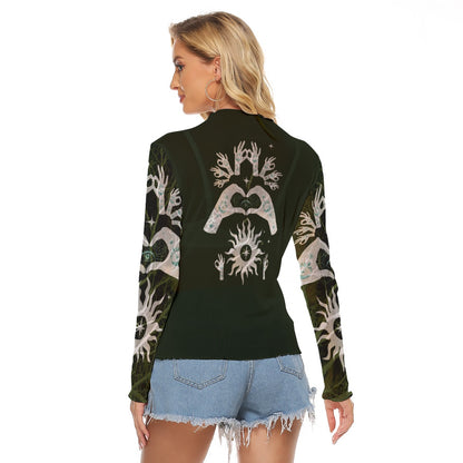 Anahata (Heart Chakra) Mesh Top Dark Green