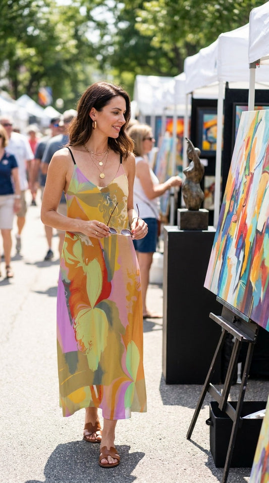 Summer Orchid Maxi Sundress