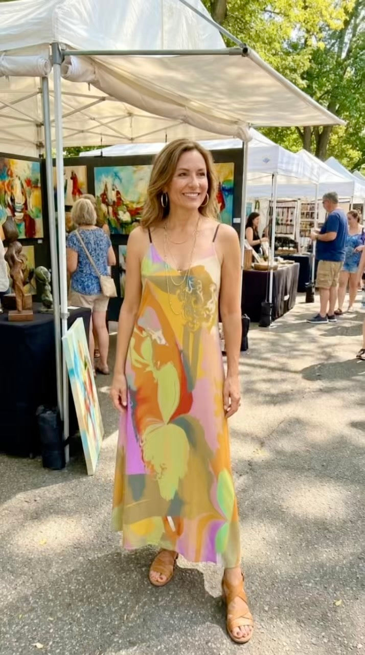 Summer Orchid Maxi Sundress