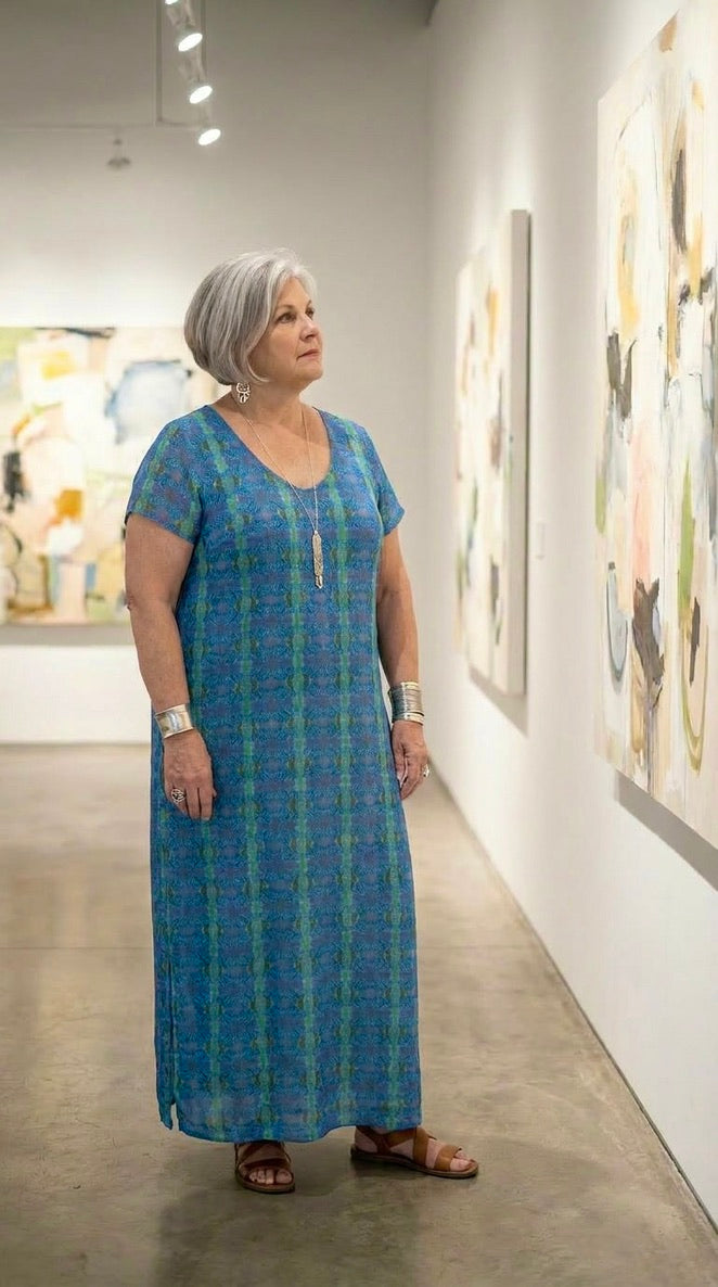 Wendy Scoop-neck Long Dress