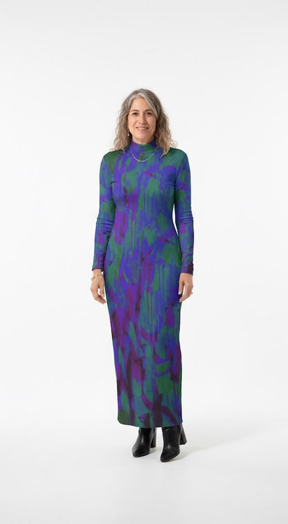 Blin Mock Turtleneck Dress
