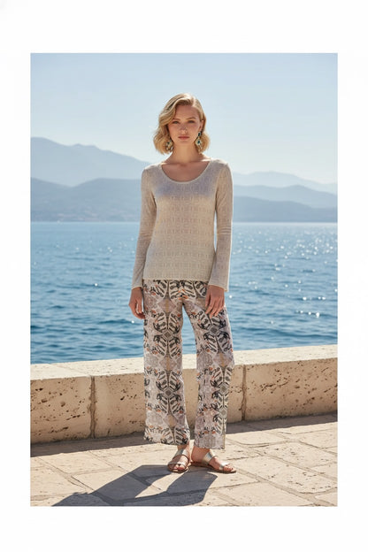 Earth Song Flow Pants - Women's Casual Wide-Leg Pants|100% Rayon