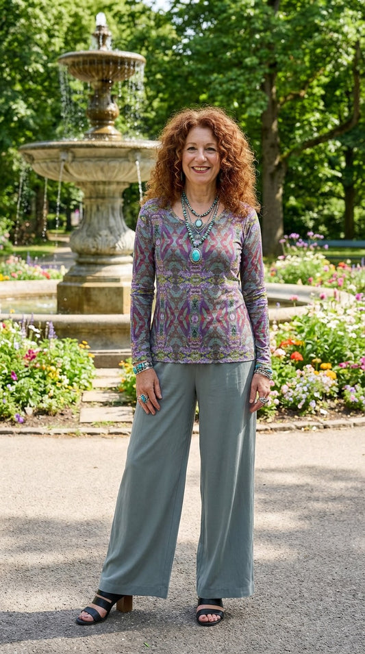 Shakira Mythos Top - Casual Boho Long Sleeve Women's Top