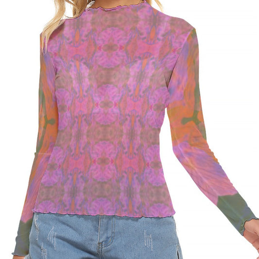 Jennifer Pattern Mesh Top