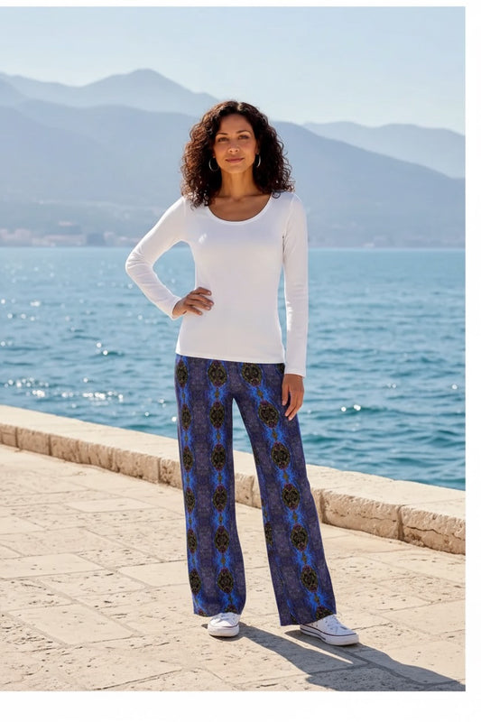 Meg Flow Pants - Women's Casual Wide-Leg Pants|100% Rayon