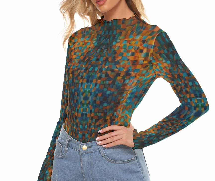 Namiri Long Sleeve Mesh Top