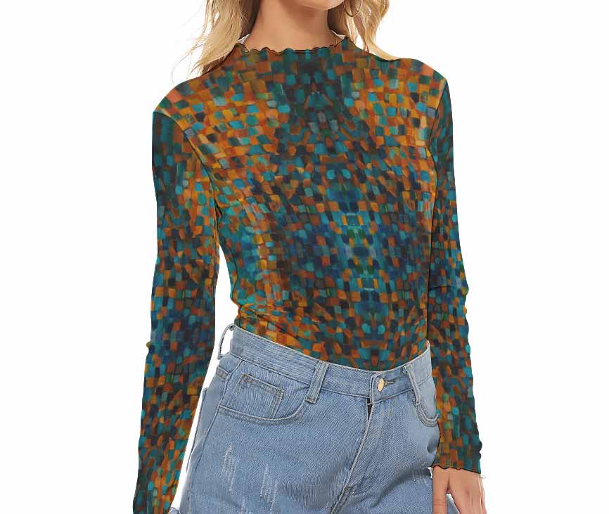 Namiri Long Sleeve Mesh Top