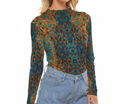 Namiri Long Sleeve Mesh Top