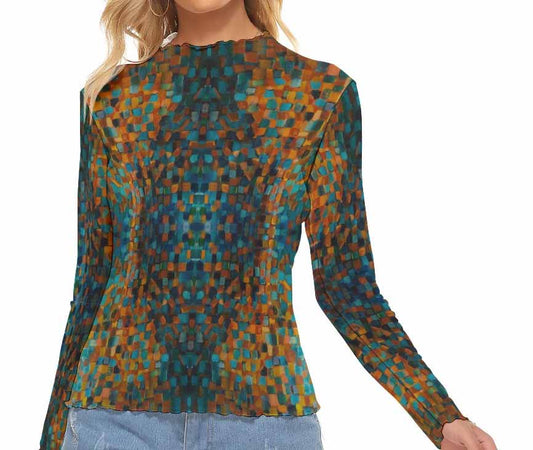 Namiri Long Sleeve Mesh Top