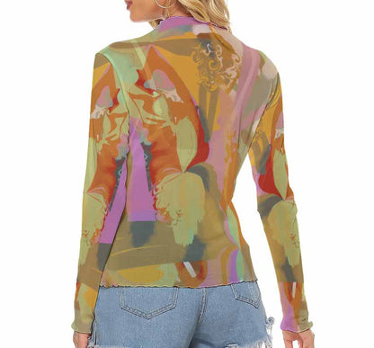 Summer Orchid Mesh Top