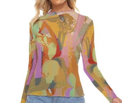 Summer Orchid Mesh Top