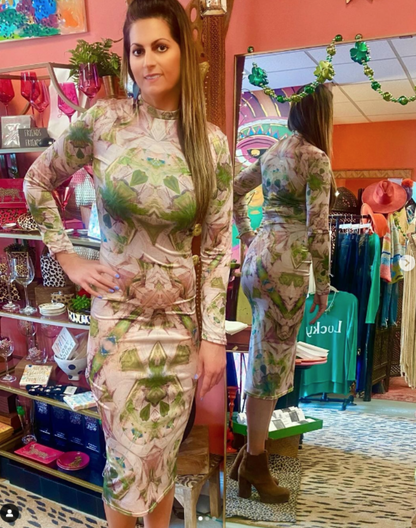 Sylvan Mock Turtleneck Long Dress