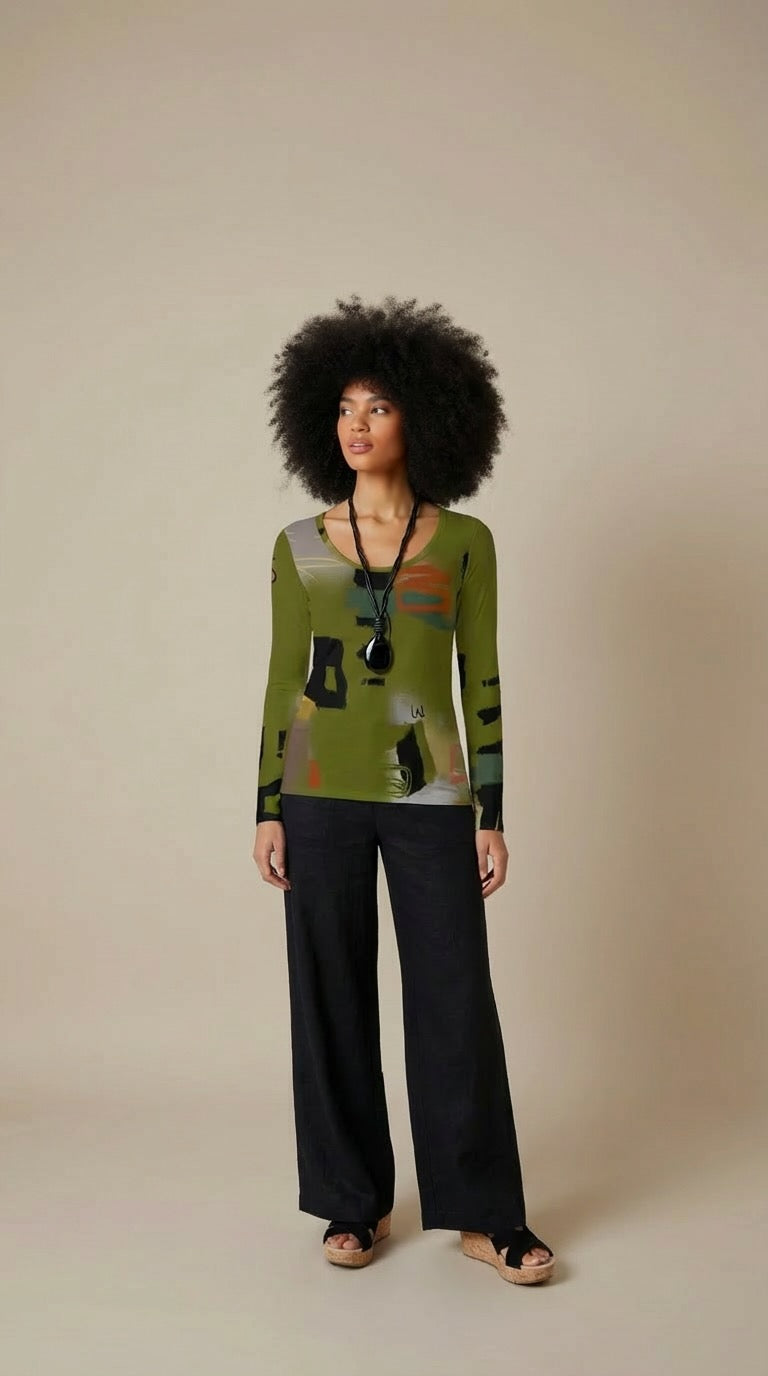 Black Flow Pants - Casual Wide-Leg Pants