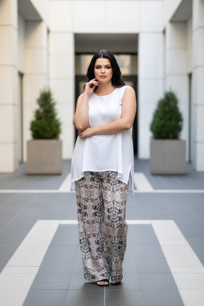 Earth Song Flow Pants - Women's Casual Wide-Leg Pants|100% Rayon