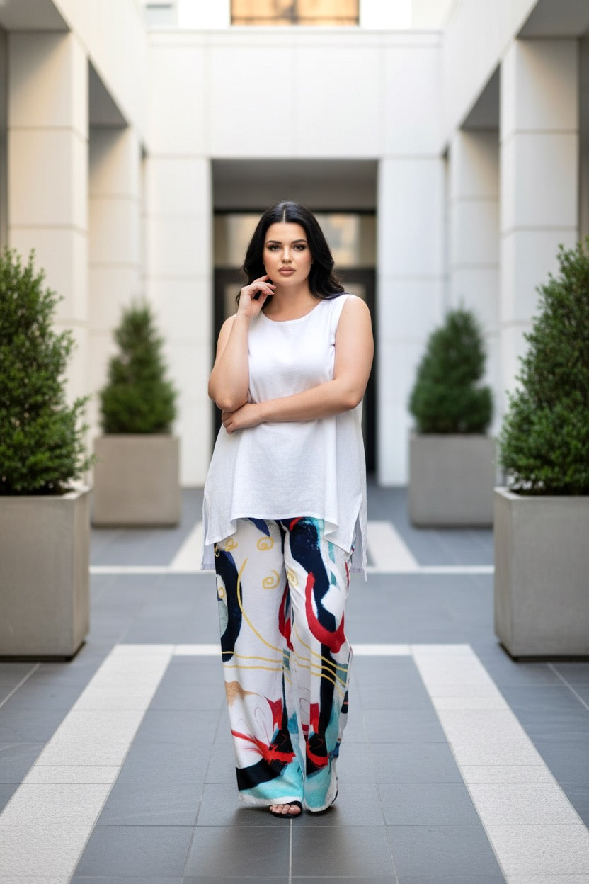 Independence Flow Pants - Women's Casual Wide-Leg Pants|100% Rayon