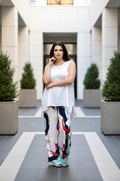 Independence Flow Pants - Women's Casual Wide-Leg Pants|100% Rayon