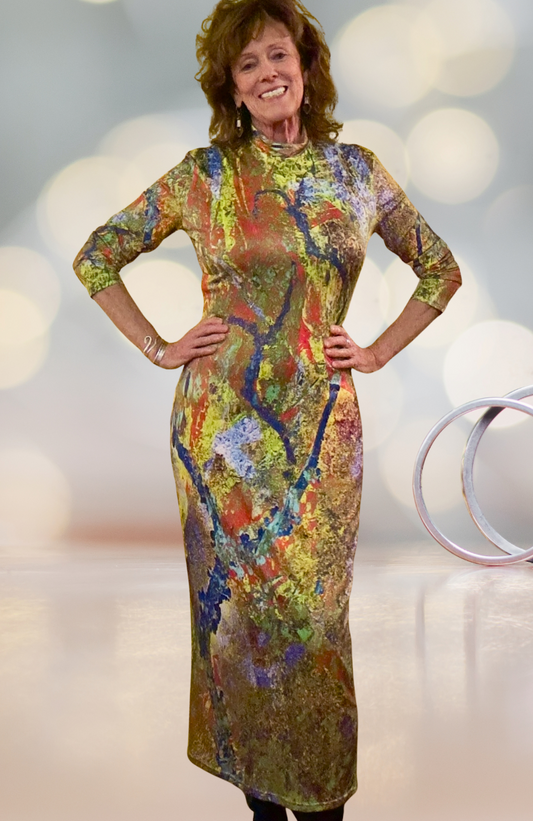 Yin Mock Turtleneck Dress