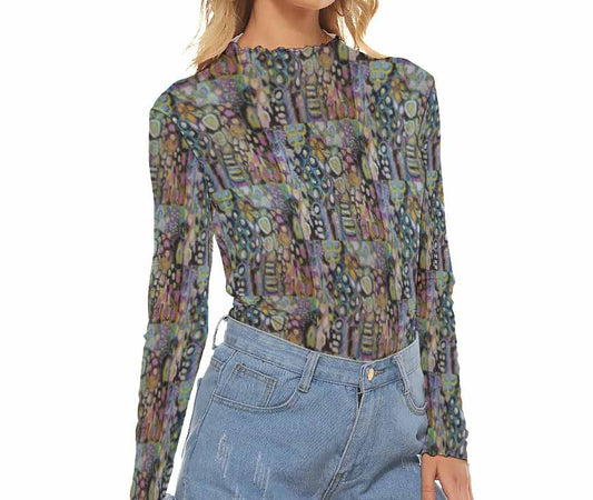 Midnight Jungle Mesh Top