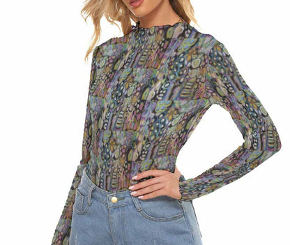 Midnight Jungle Mesh Top