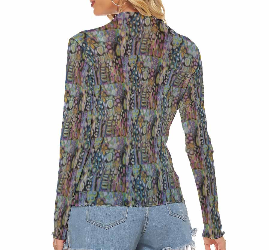 Midnight Jungle Mesh Top
