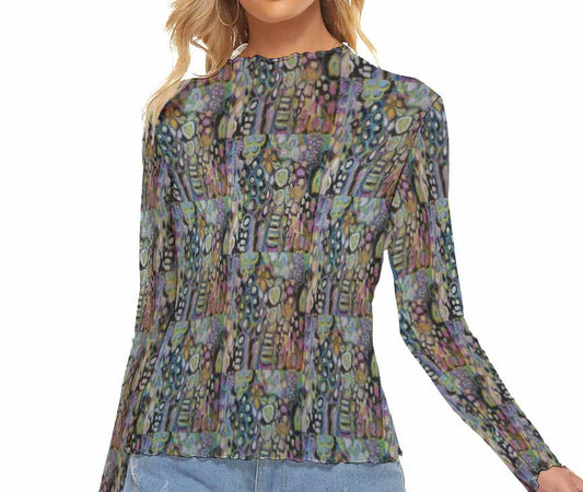 Midnight Jungle Mesh Top