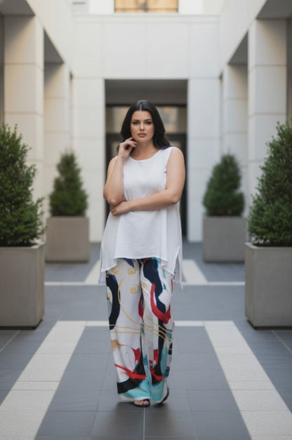 Independence Flow Pants - Women's Casual Wide-Leg Pants|100% Rayon