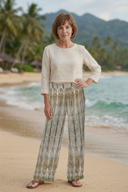 Sylva Flow Pants - Women's Casual Wide-Leg Pants|100% Rayon