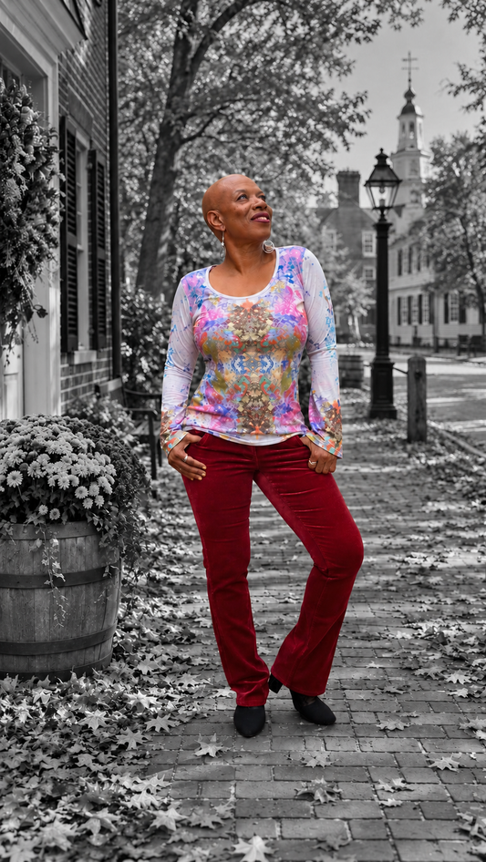 The Inner Garden  Mythos Top - Casual Boho Long Sleeve Women's Top