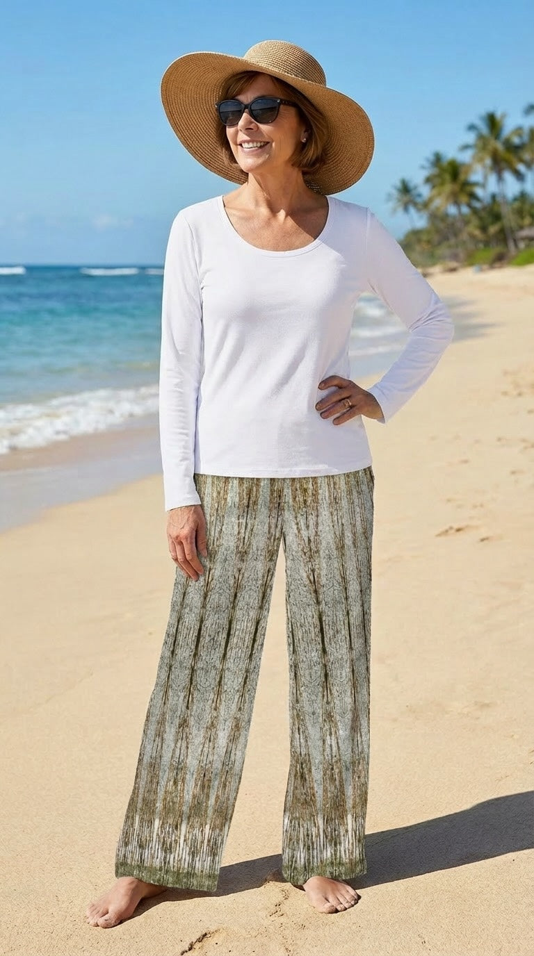 Sylva Flow Pants - Women's Casual Wide-Leg Pants|100% Rayon